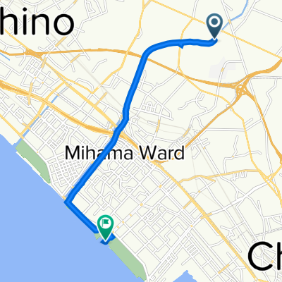 Kotehashicho, Hanamigawa, Chiba to Takahama, Mihama, Chiba