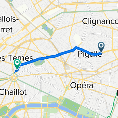 72–96 Boulevard Marguerite de Rochechouart, Paris à 29 Avenue de Wagram, Paris