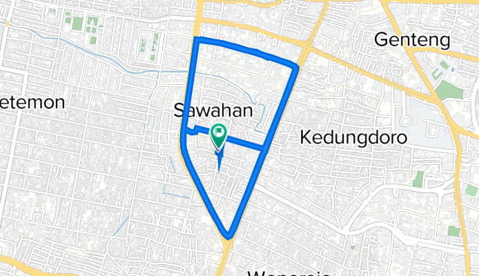Jalan Kedung Anyar II 48, Kecamatan Sawahan to Jalan Kedung Anyar II 48, Kecamatan Sawahan