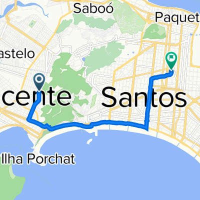 Avenida Eleonor Roosevelt, 1058, São Vicente a Rua Persio Queiroz Filho, Santos