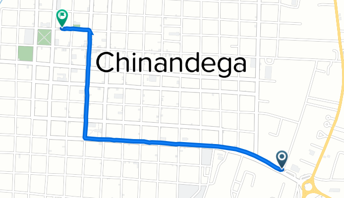 De Chinandega a 1 Calle Norte, Chinandega