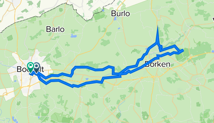 Industriestraße 38, Bocholt nach Kaiser-Wilhelm-Straße 20, Bocholt