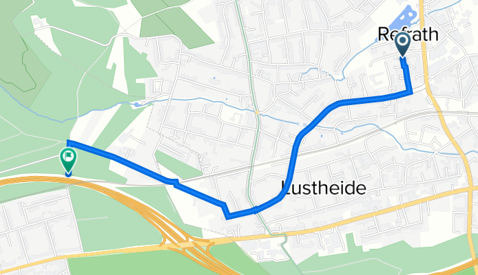 Paul-Gerhardt-Straße 17, Bergisch Gladbach to Rinderweg 27, Köln