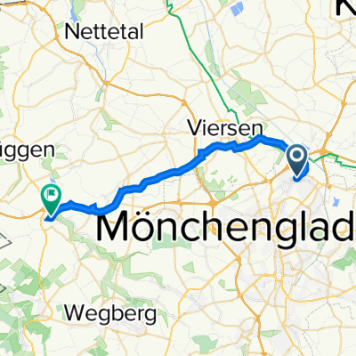 Asdonkstraße 96, Mönchengladbach nach Am Kamp, Niederkrüchten