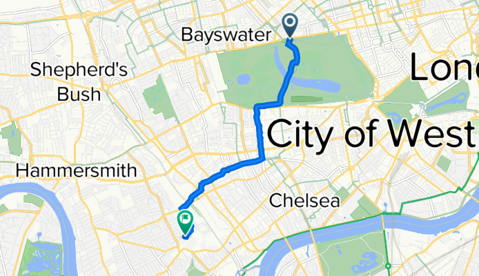W Carriage Dr, London to 43 Walham Grove, London