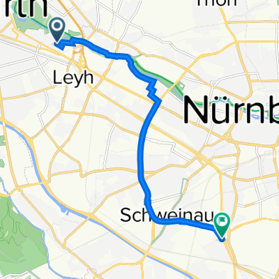 Dr-Mack-Straße 62, Fürth nach Heisterstraße 34, Nürnberg