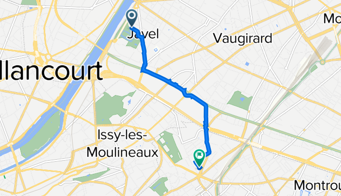 17 Rue de la Montagne de l'Espérou, Paris to 24 Rue René Sahors, Vanves