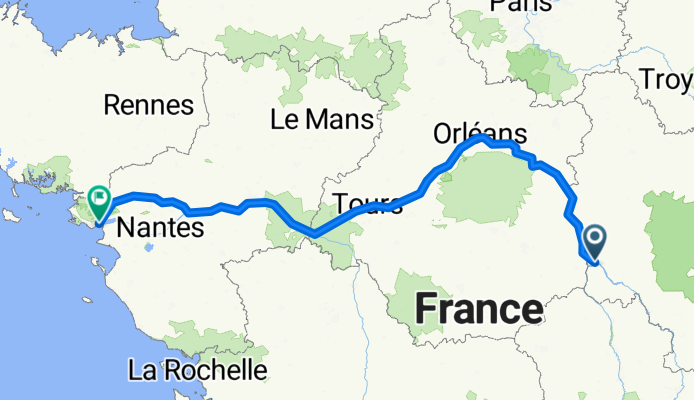 Loire Radweg Saint Nazair -Orlean