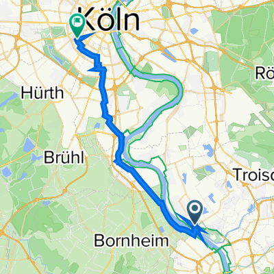 Adenauerplatz 12, Niederkassel nach Joseph-Stelzmann-Straße 18, Köln