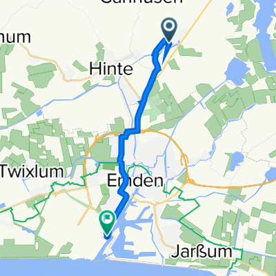 Buchenweg 19, Hinte nach Zum Borkumanleger 2, Emden