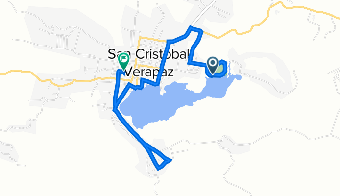 De 9G7J+XFM, San Cristóbal Verapaz a 9G79+XH5, San Cristóbal Verapaz