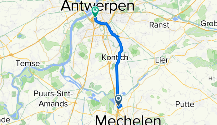 Mechelen naar Balansstraat 99, Antwerpen