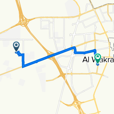 5G7R+WRV, Al Wukair to 5H4X+PP8, Doha