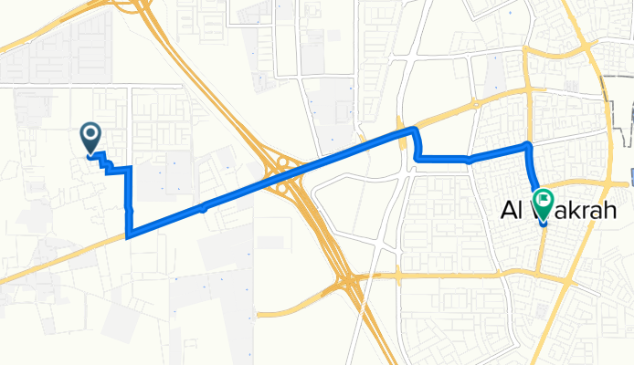 5G7R+WRV, Al Wukair to 5H4X+PP8, Doha