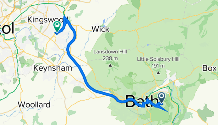 Quarry Road, Bath and North East Somerset to 7 Malmesbury Close, Bristol