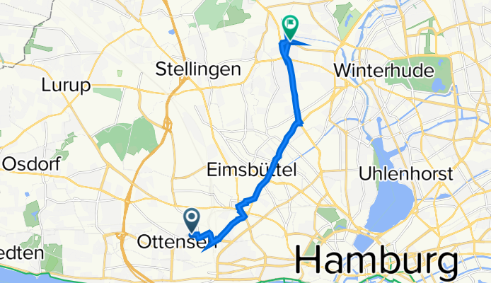 Völckersstraße 48, Hamburg nach Nedderfeld 12, Hamburg