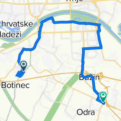 Ulica doktor Luje Naletilića 64, Zagreb to Novozagrebačka ulica 53, Hrašće Turopoljsko