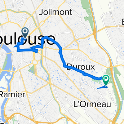 Route from Place du Président Thomas Wilson 5, Toulouse