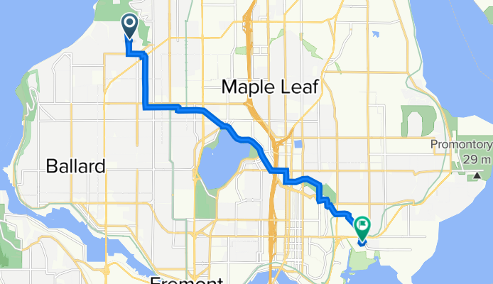 10332 Ninth Ave NW, Seattle to 4205 Mary Gates Memorial Dr NE, Seattle