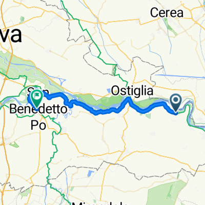 ciclovia del po tratto carbonara di  po/san benedetto po