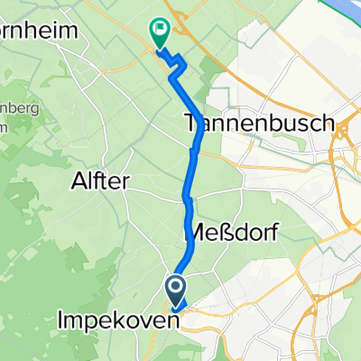 Almaweg 18, Alfter nach Alexander-Bell-Straße 2, Bornheim