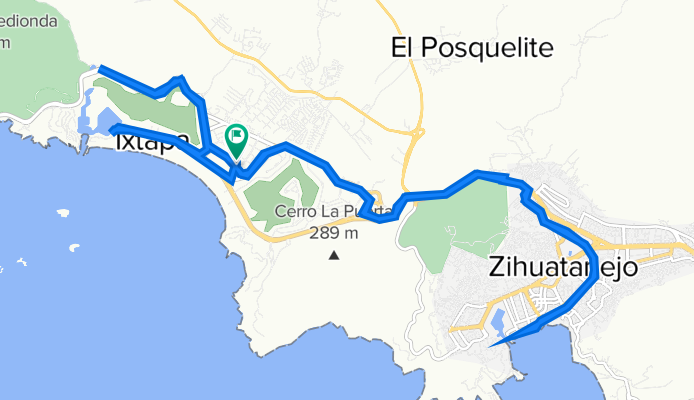 Avenida Paseo de las Gaviotas, Ixtapa Zihuatanejo a Avenida Paseo de las Gaviotas, Ixtapa Zihuatanejo