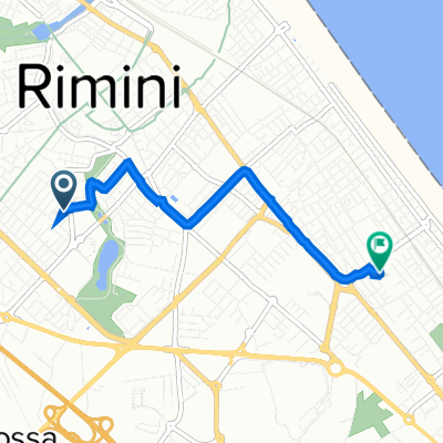 Da Via Acquario 8, Rimini a Via Gabriello Chiabrera 34D, Bellariva