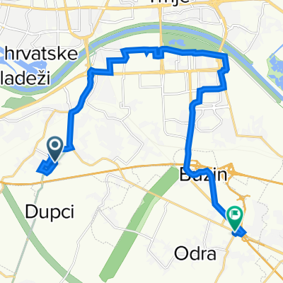 Ulica doktor Luje Naletilića 53, Zagreb to Novozagrebačka ulica 53, Hrašće Turopoljsko