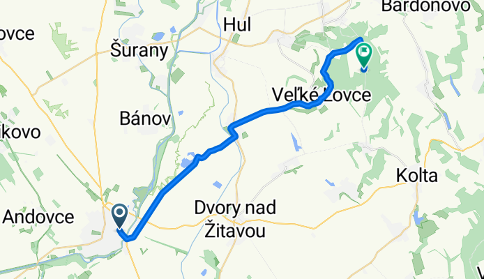 N.Zámky - V.Lovce - Mariánska Čeľaď (zrúc. kaštieľa)