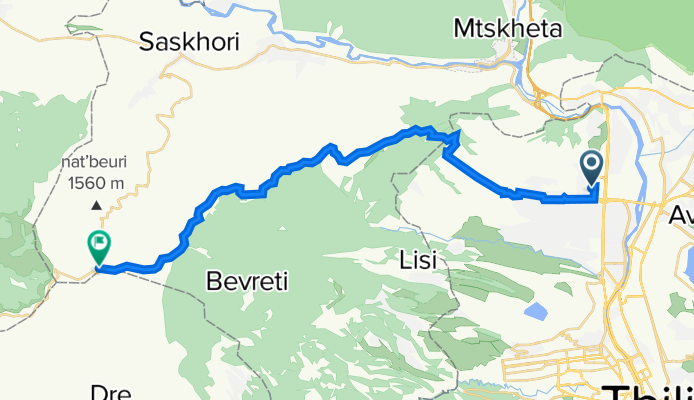 Ioane Petritsi Street 2, T'bilisi to Nichbisi-Didgori-Didi Toneti