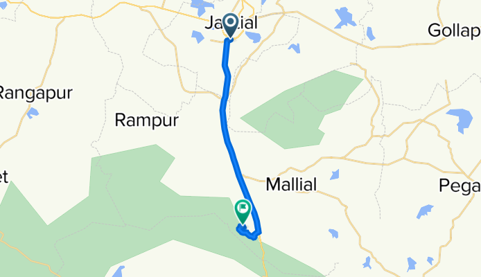 QWP8+H9R, Jagtial to MWHF+M8P, Thakkalapally
