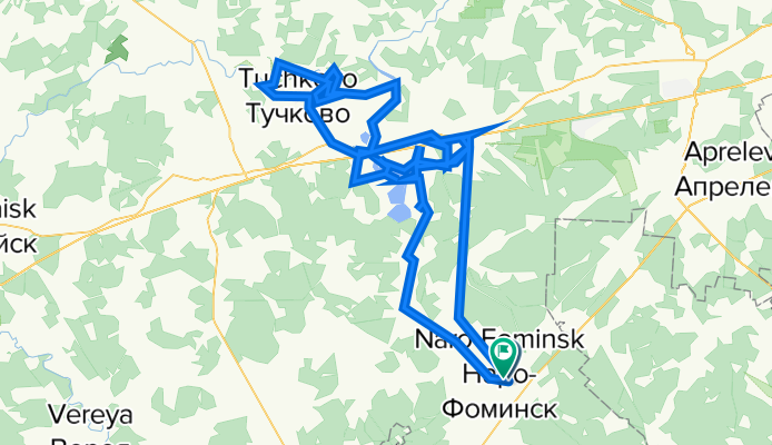 От улица Полубоярова 9, Наро-Фоминск до улица Полубоярова 3а, Наро-Фоминск