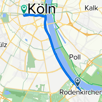 Hauptstraße 30A, Köln nach Hahnenstraße 15, Köln