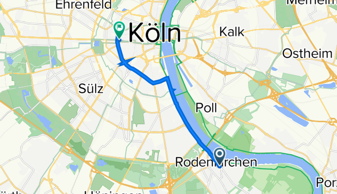 Hauptstraße 128, Cologne to Rudolfplatz 1, Cologne