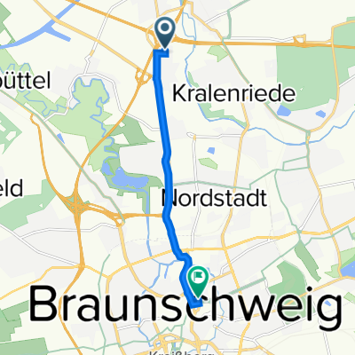 Mark-Twain-Straße 8, Braunschweig nach Wilhelmstraße 1b, Braunschweig