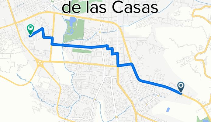 Calzada de las Américas 70, San Cristóbal de las Casas a Calzada de los Misterios 4, San Cristóbal de las Casas