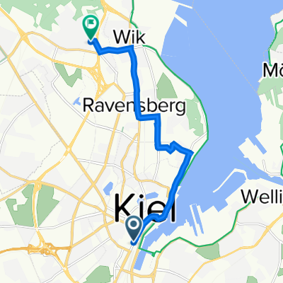 Sophienblatt 21, Kiel nach Gurlittstraße 1, Kiel