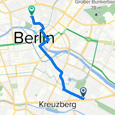 Oranienstraße 4, Berlin nach Große Hamburger Straße 7, Berlin