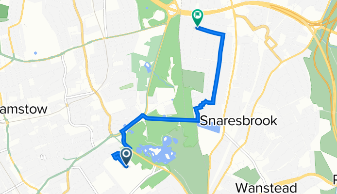 Hospital Road, London to 59 Bressey Grove, London