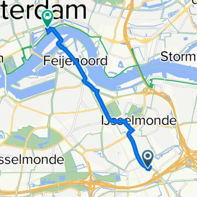 8 km E woont B'drecht R'dam oude Haven