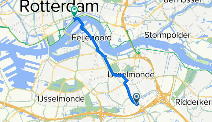 8 km E woont B'drecht R'dam oude Haven