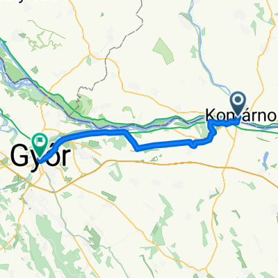 Komárno - Komárom - Ács - Gönyű - Győr (HU)