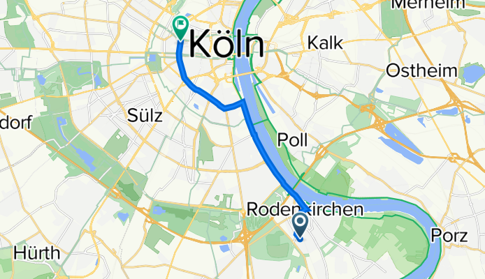 Zum Engelshof 13, Cologne to Hohenzollernring 50, Cologne