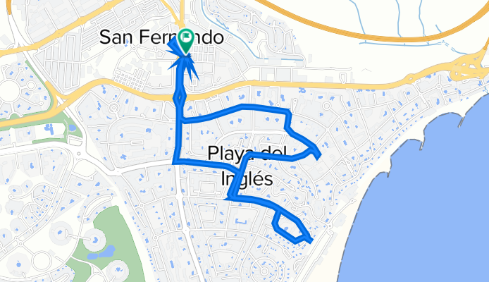 De Avenida de Tejeda 46, San Bartolomé de Tirajana a Calle José Garcia Hernández 12, San Bartolomé de Tirajana