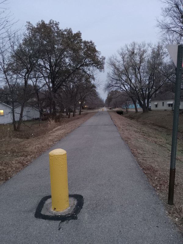 Rode on the Watco Trail in Pittsburg, Kansas.