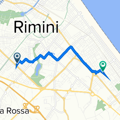 Da Via Vega 45, Rimini a Via Gabriello Chiabrera 34D, Bellariva