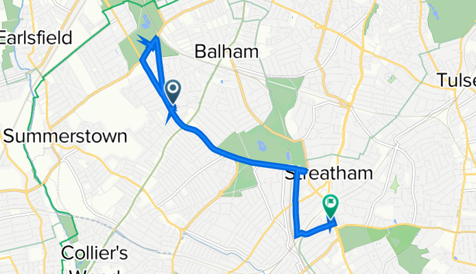 1 Trinity Crescent, London to 388 Streatham High Road, London