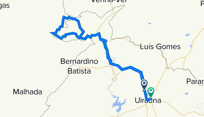 BR434, Uiraúna a Rua Coronel Alexandre Pinto, 307, Uiraúna