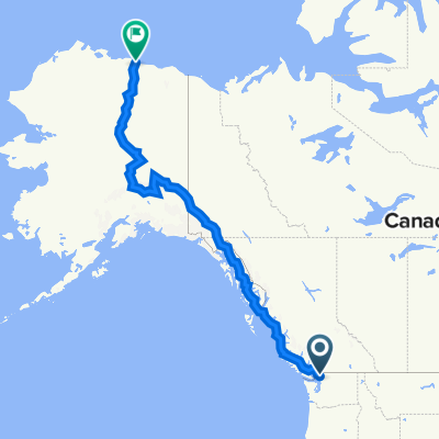 Bellingham, WA to Prudhoe Bay, AK