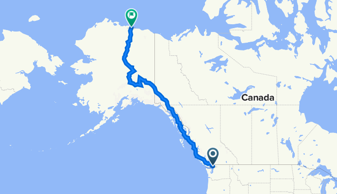Bellingham, WA to Prudhoe Bay, AK